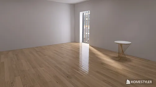 空房间的暖色地板