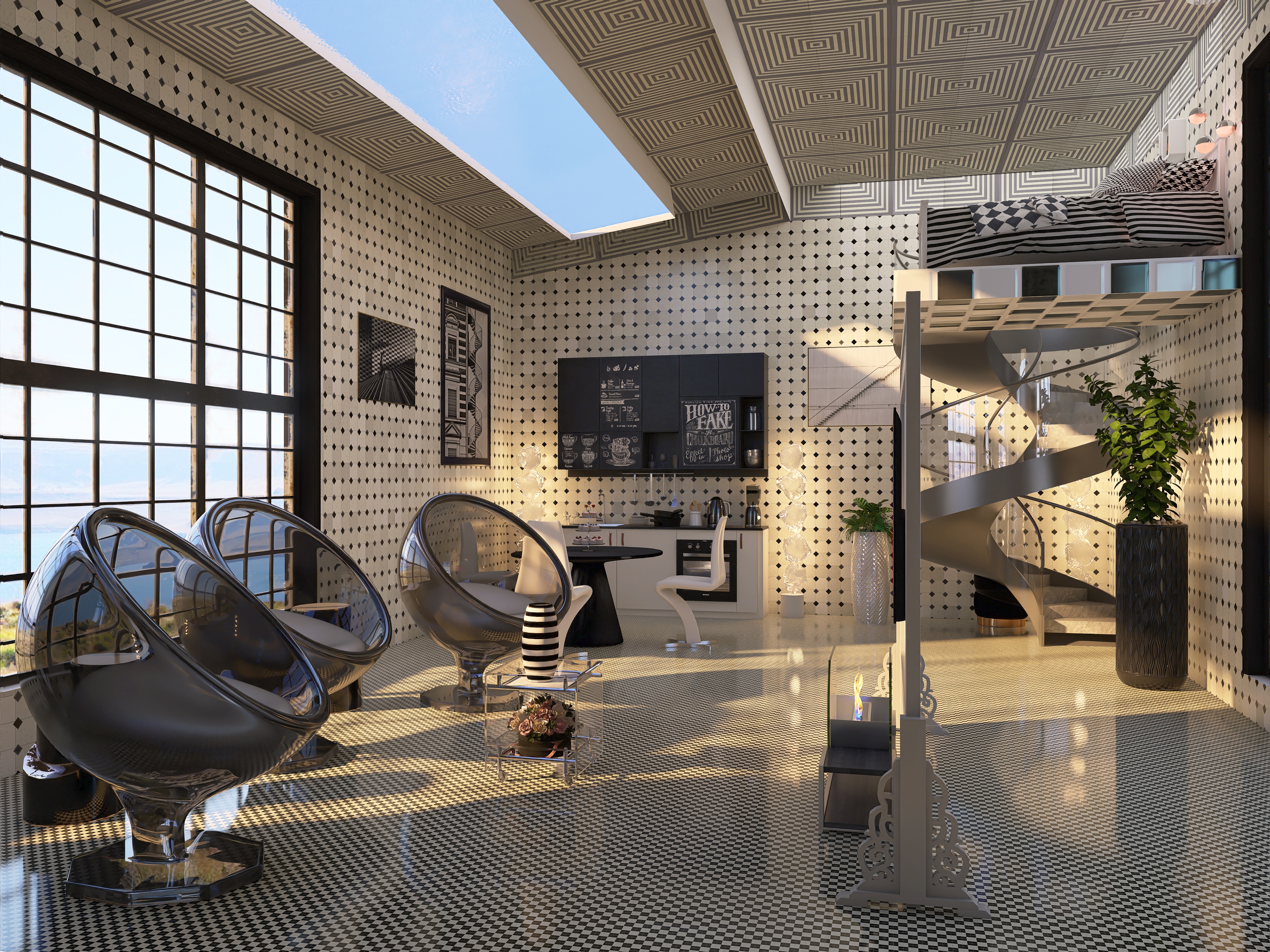 Hypnotic black and white 