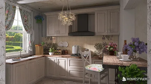 Provence: kitchen and hallway