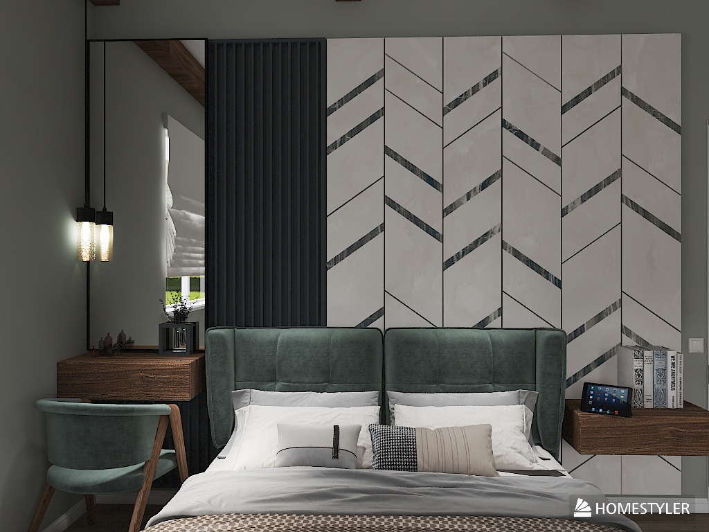 Спальня в натуральных цветах. 