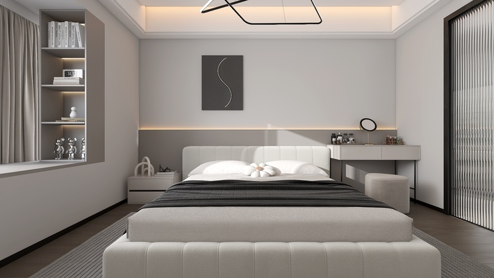 White Minimalist Style - Bedroom