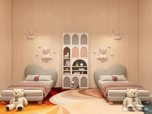 A comfortable bedroom for twin girls