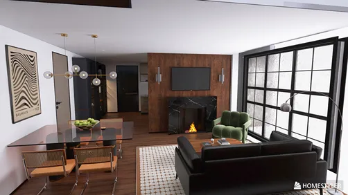 Black and White Minimalist Apartment