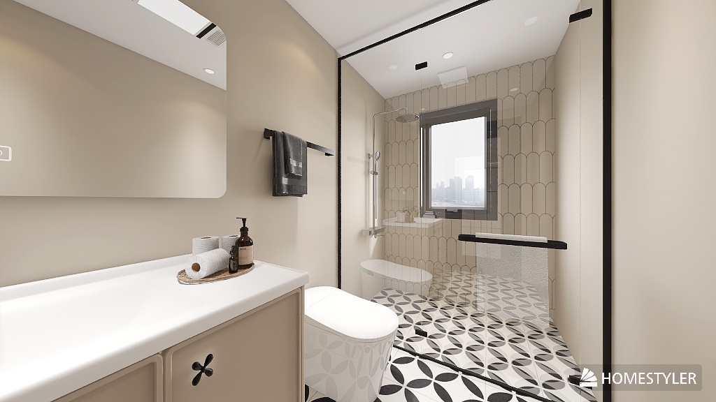 Retro Style One-bathroom
