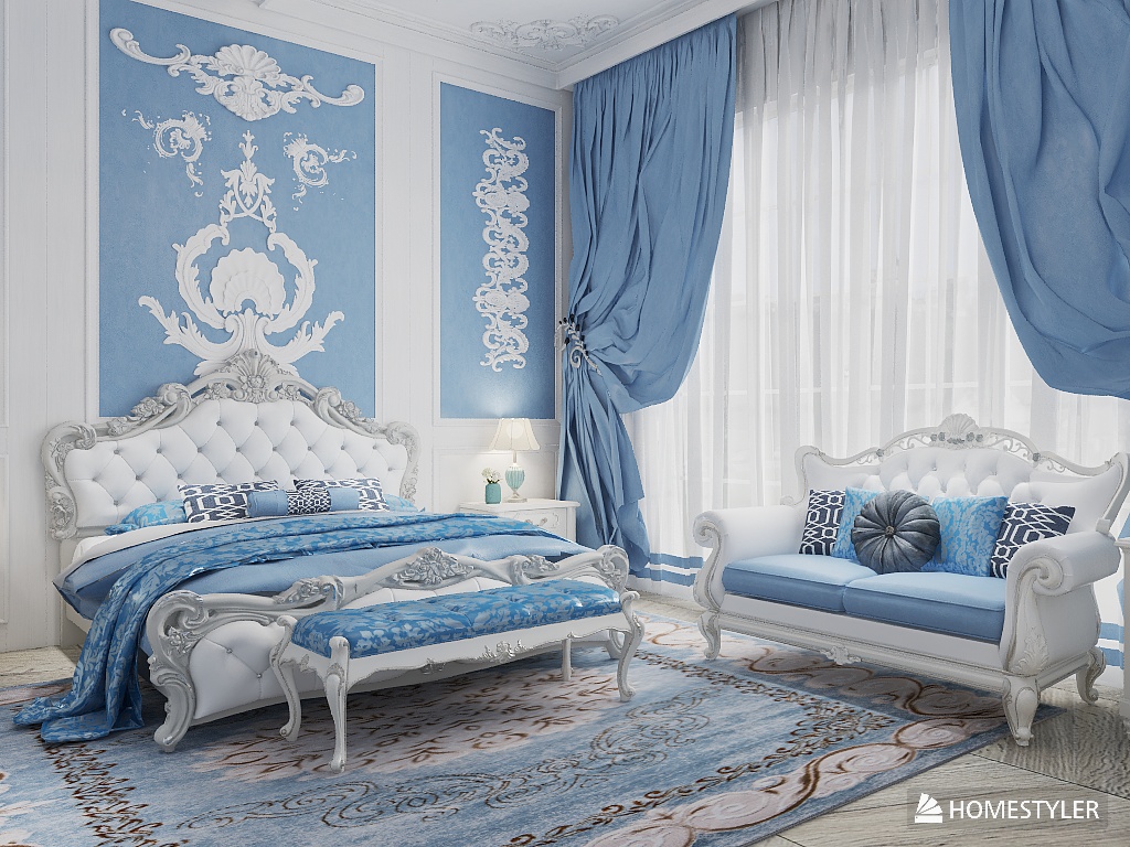 Airy Elegance: Rococo Bedroom