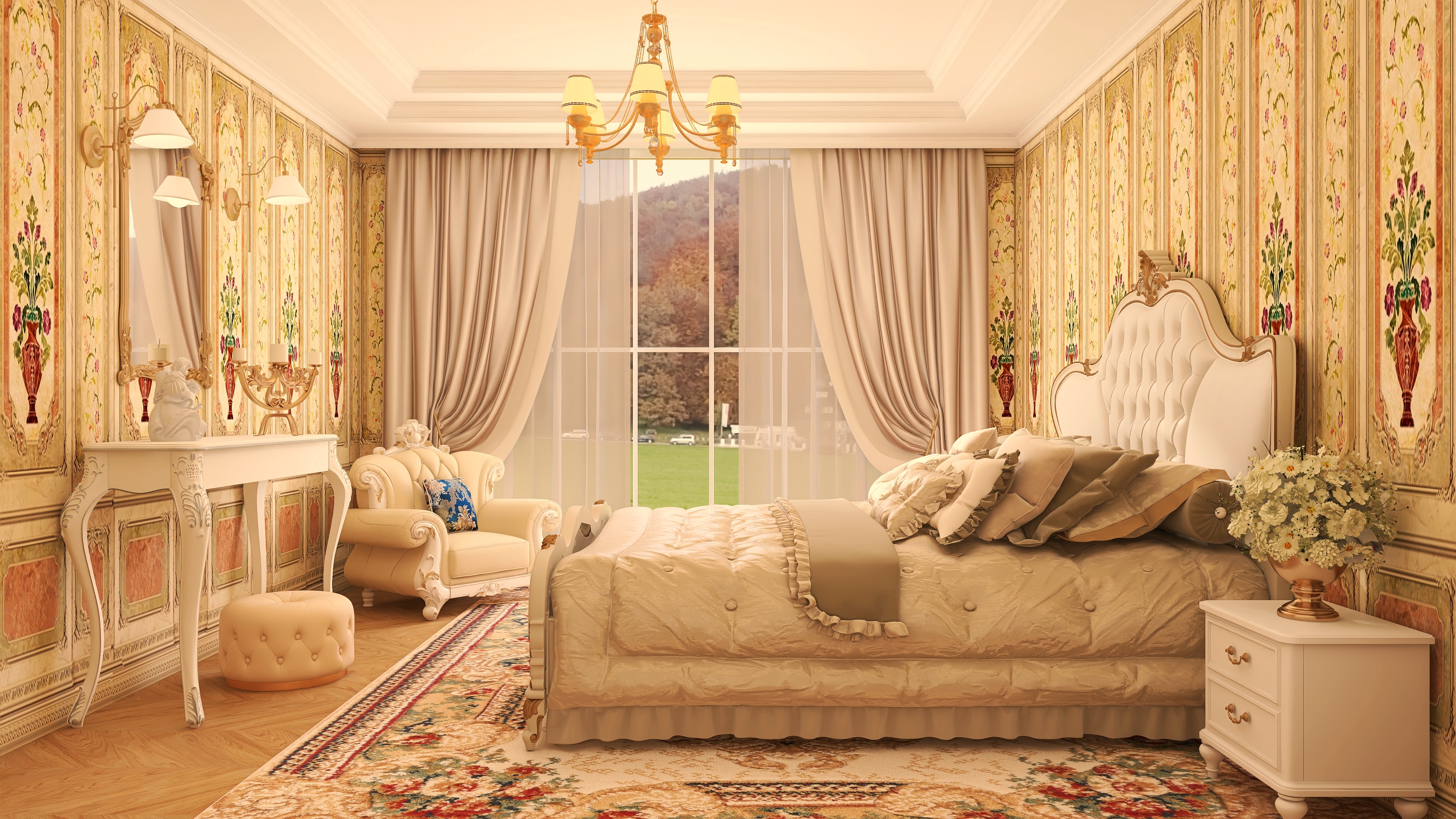 Rococo bedroom. Challenge