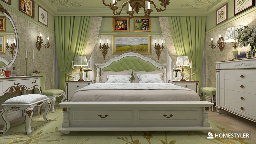 Спальня в нежных оттенках 