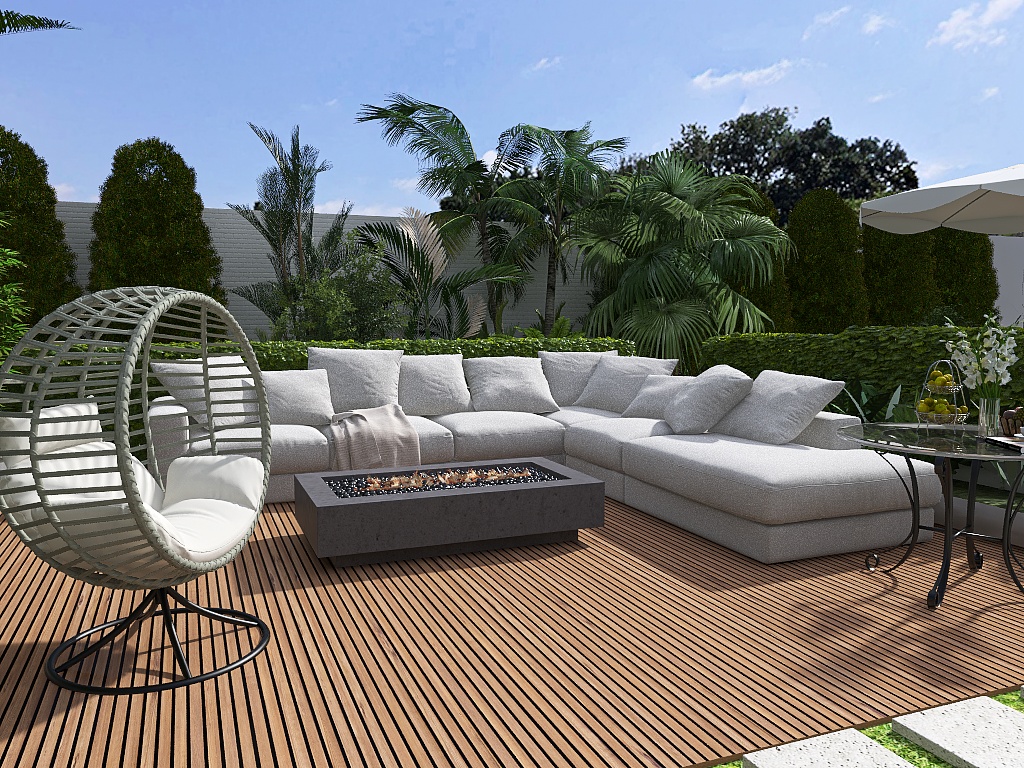 Задний двор дома