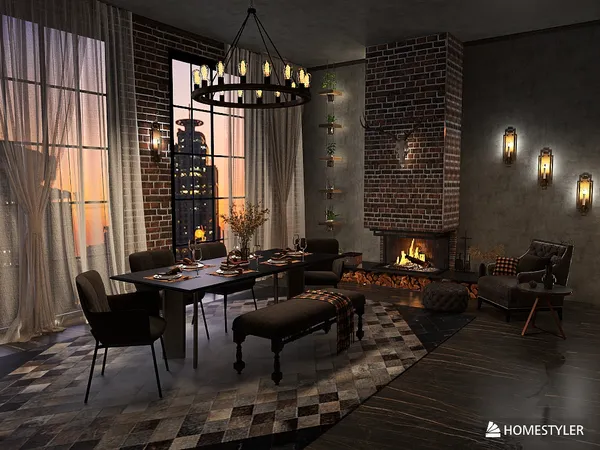 Professional interior design created with Homestyler 3D design software