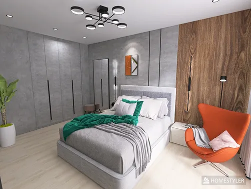 Lady-loft bedroom in Moscow-city