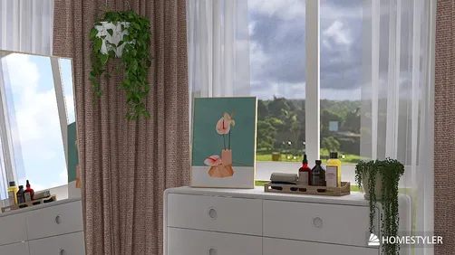 Pink and Green Bedroom