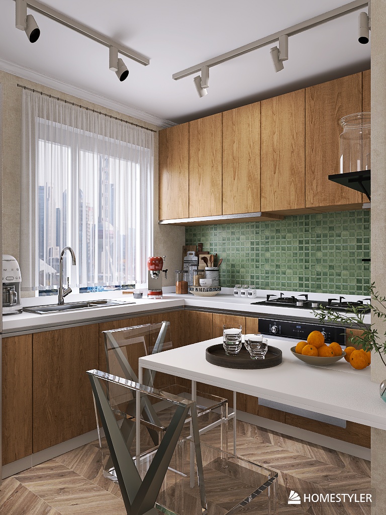 Kitchen one-room apartment