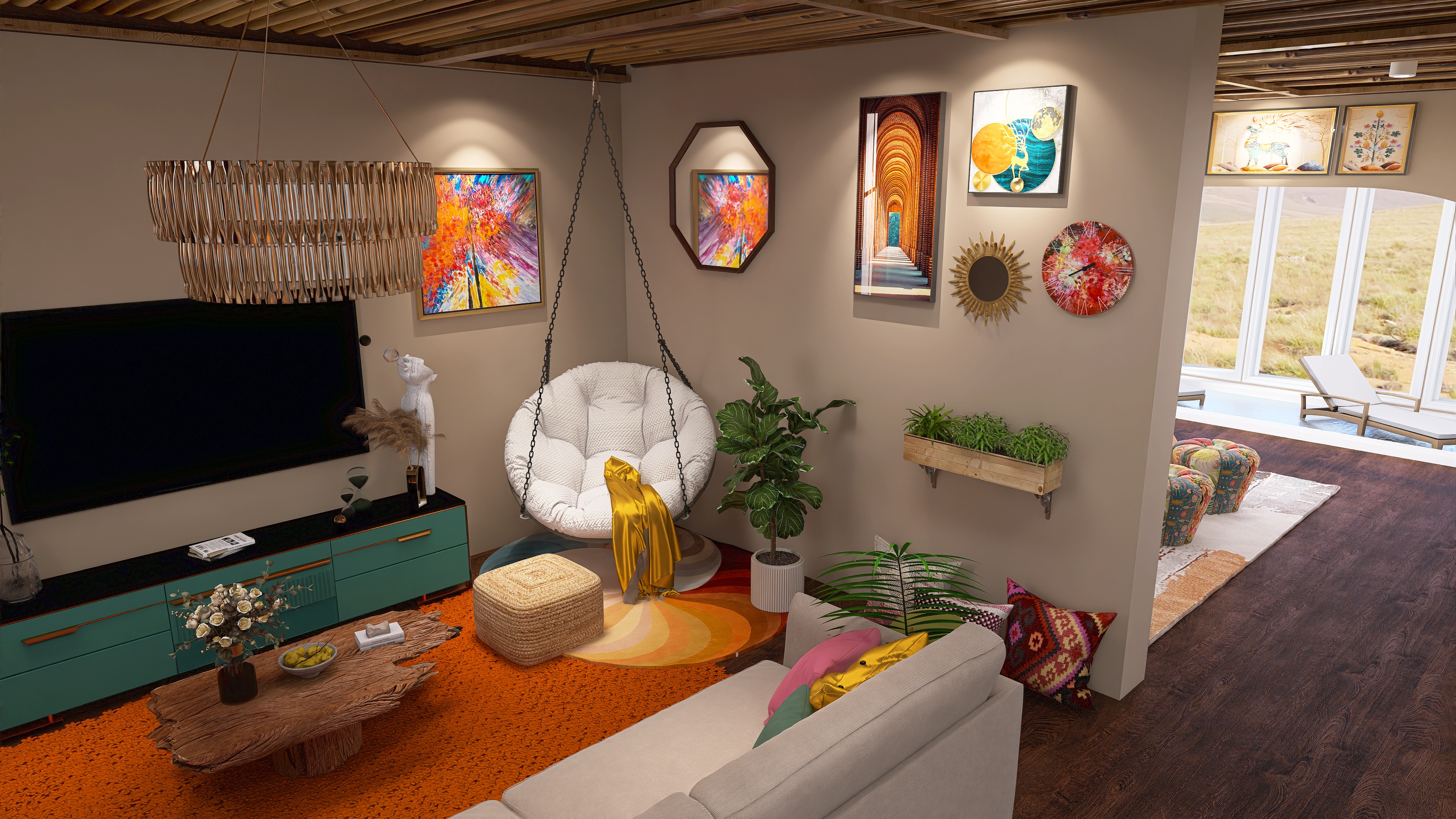 Eclectic Color Drenched Home