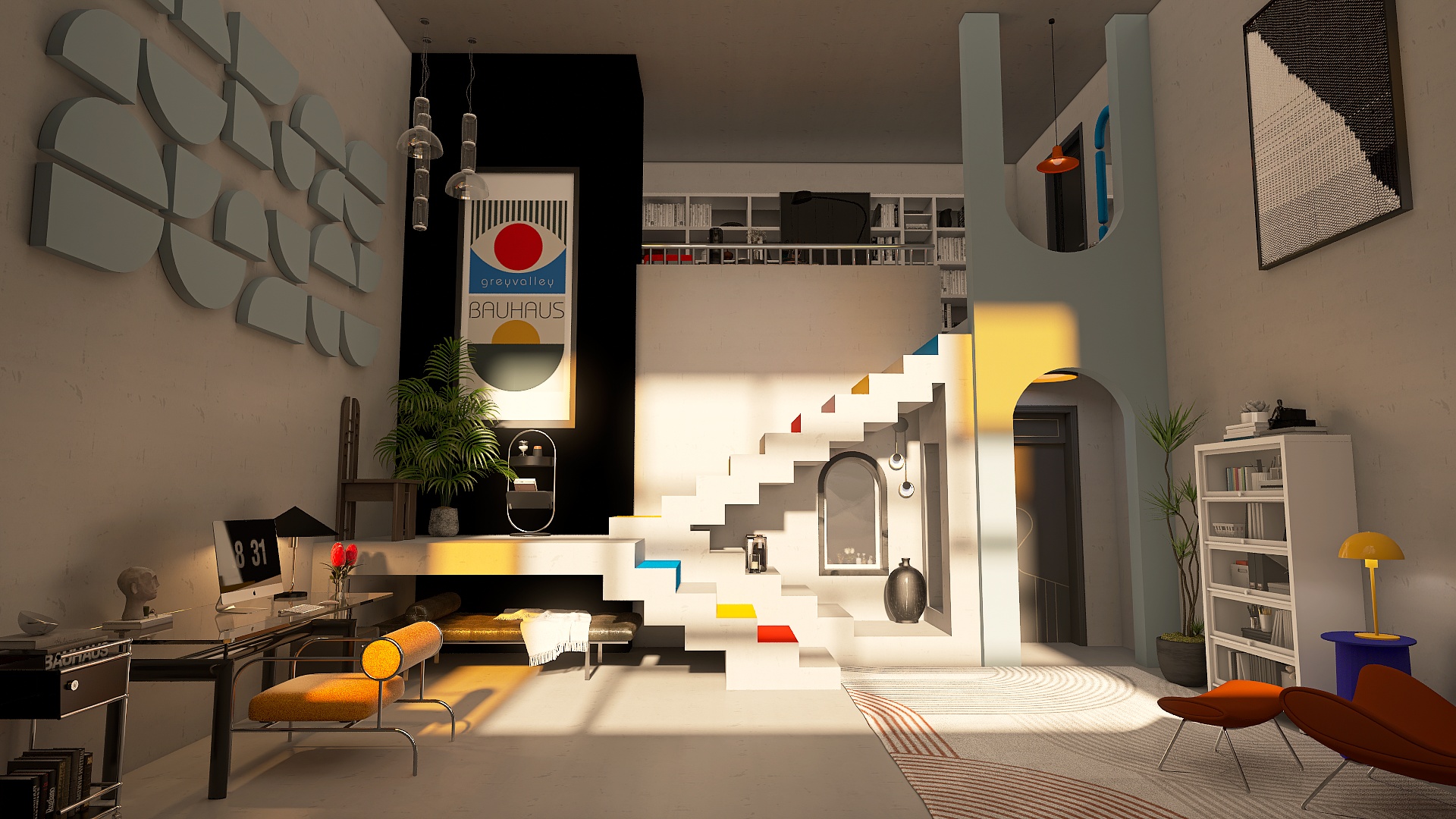 A Brutalist–Bauhaus Studio Loft