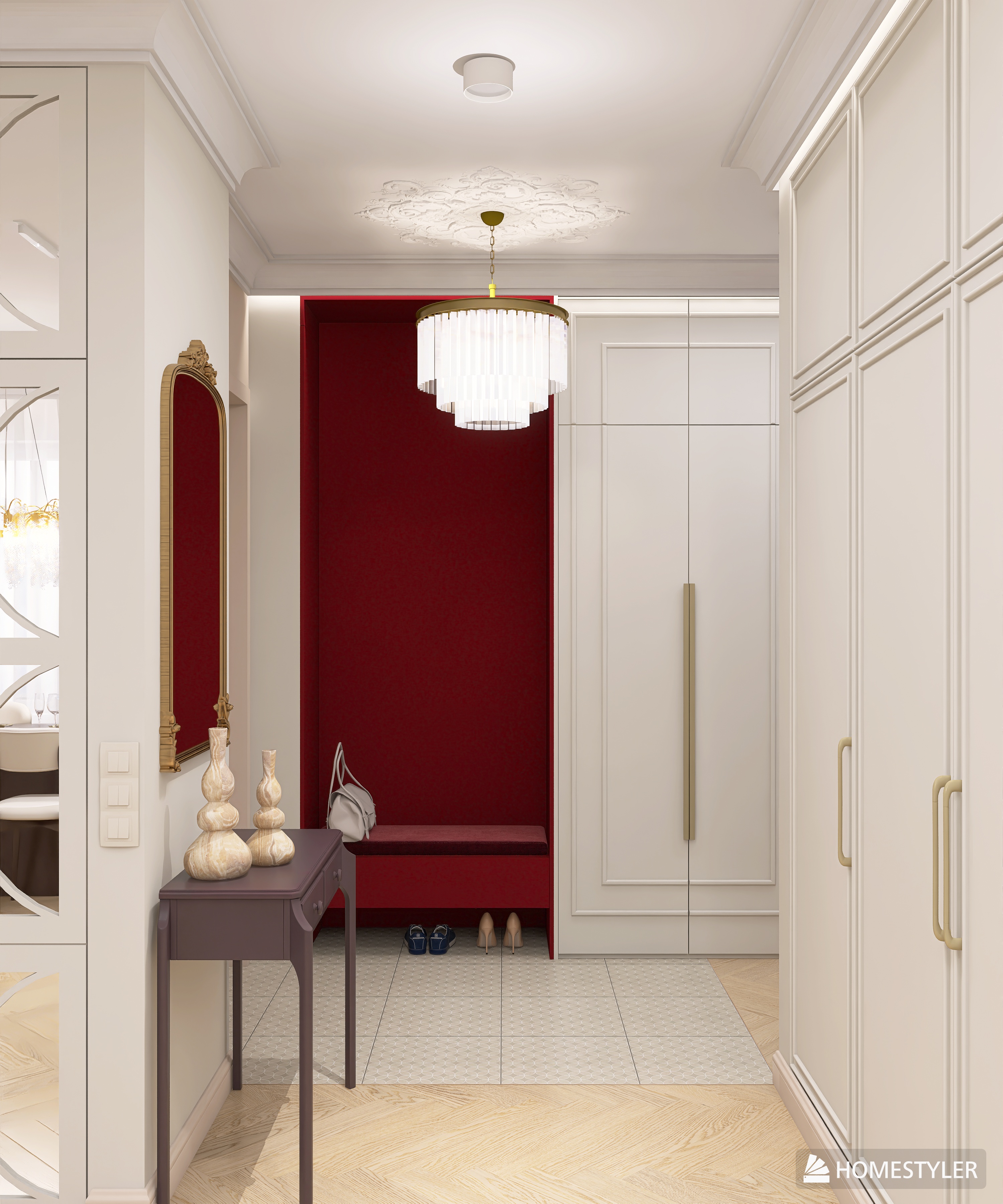 Прихожая с яркими акцентами