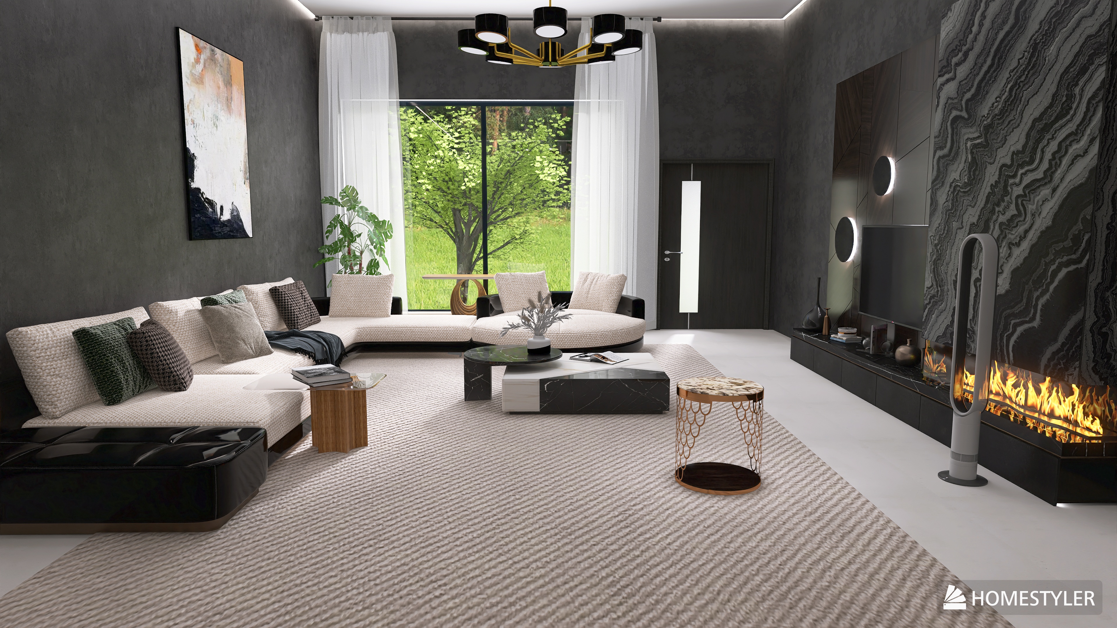 modern Gray living room