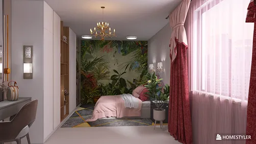 Дизайн пространства с тропическим акцентом