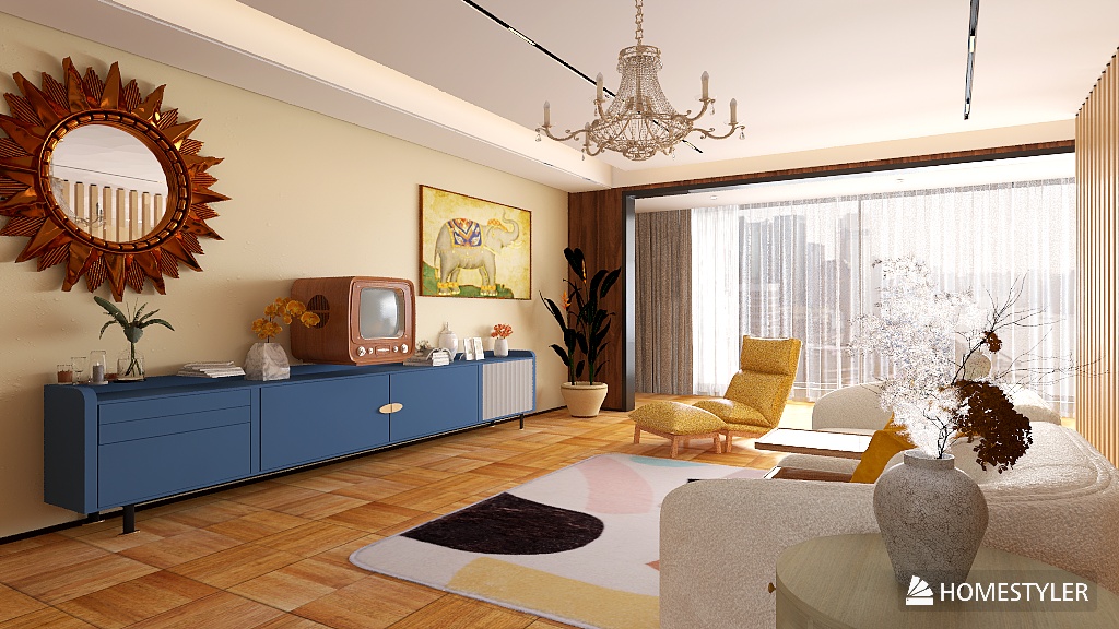 empty-Modern Monochrome Apartment