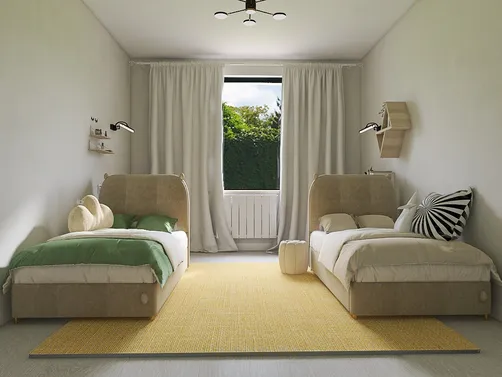 Дизайн милой детской комнаты для двух девочек