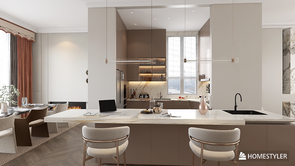 Modren Luxury Dining Room For Large Families