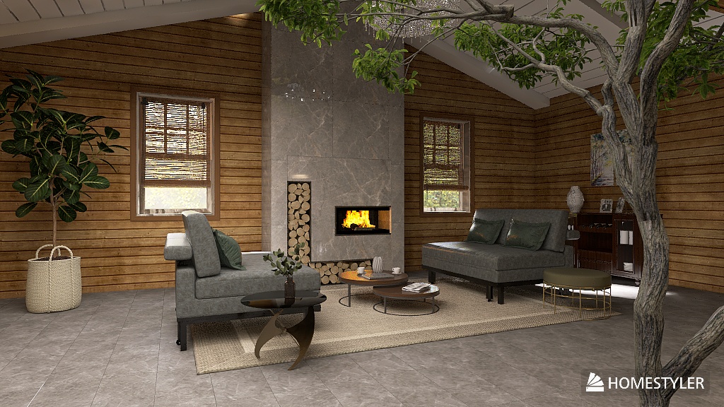 Wood Barn Style Forest