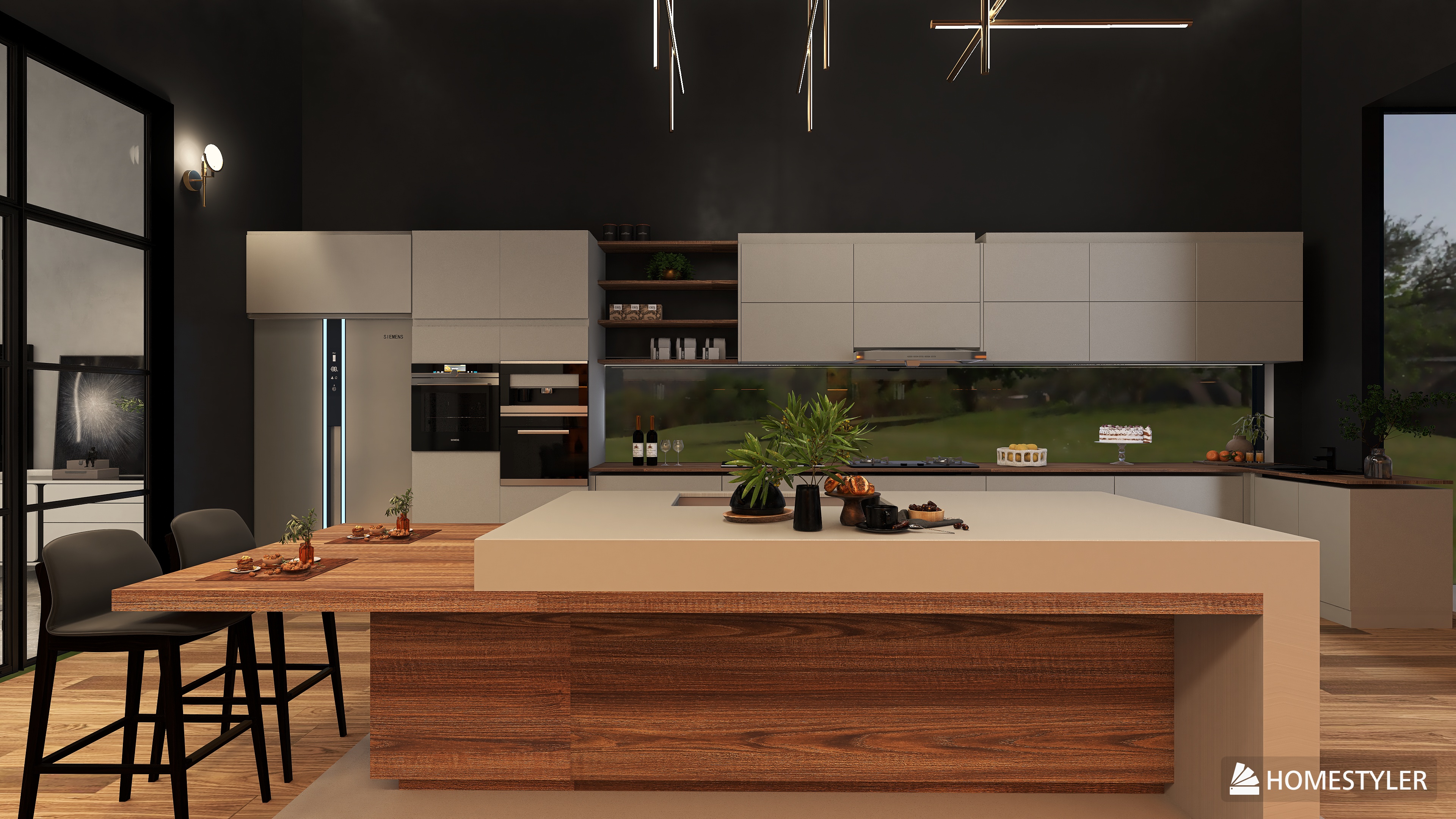 Empty-Warm Timber Space