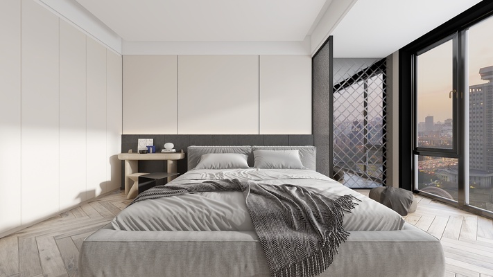 Neutral-toned Minimalist - Bedroom