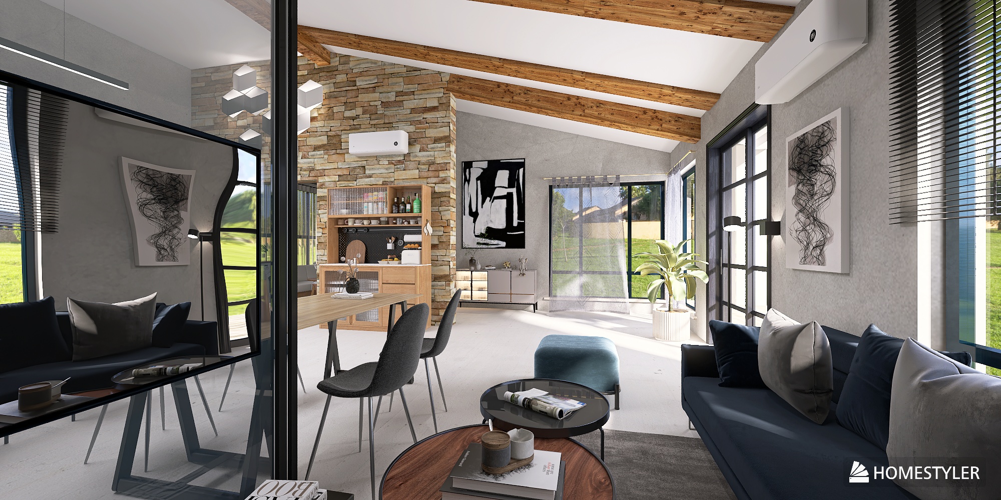 Casa Rústica Moderna