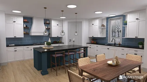 The Elegance of Modernity; Blue Kitchen