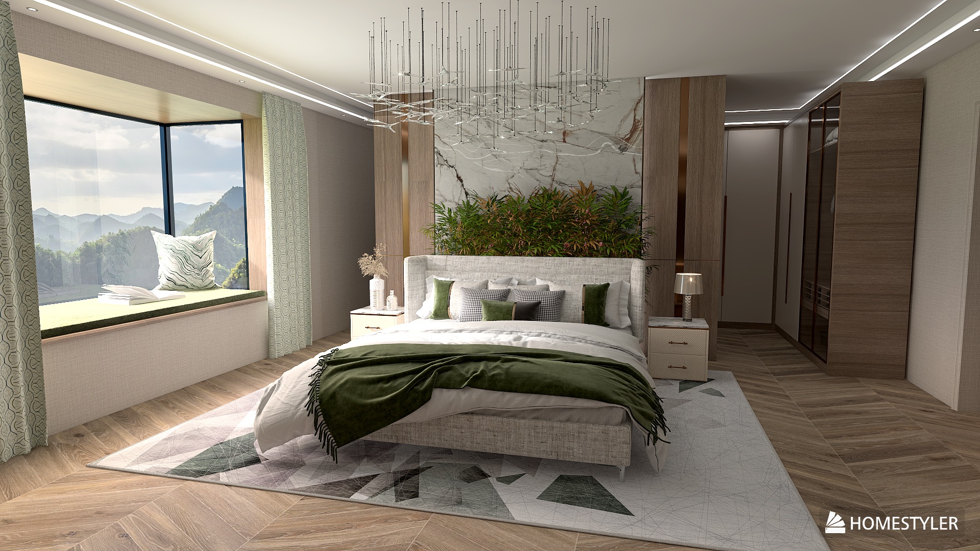 Bedroom in the mountains