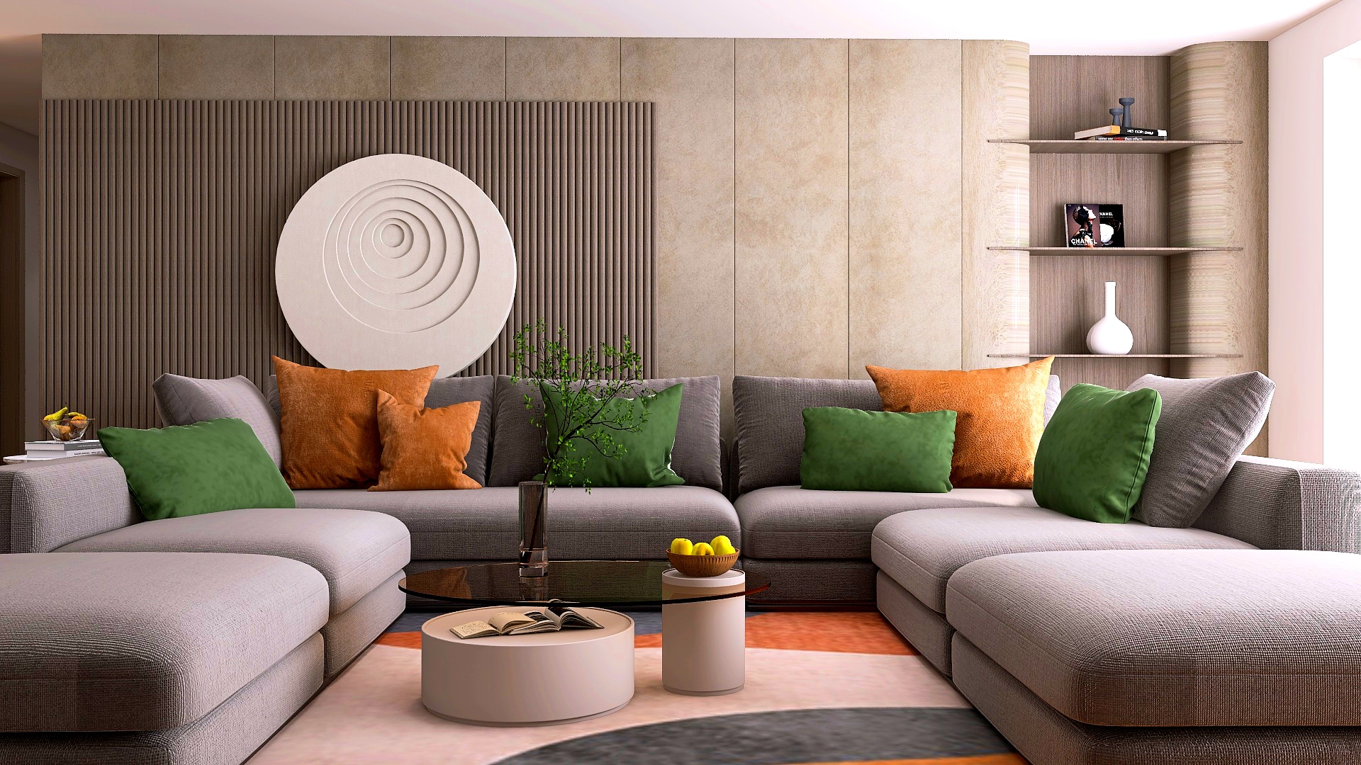 Urban Serenity – A Modern Living Space with Natural Warmth