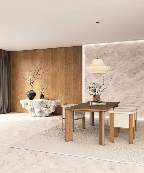 Dinning room with Tivola white matt