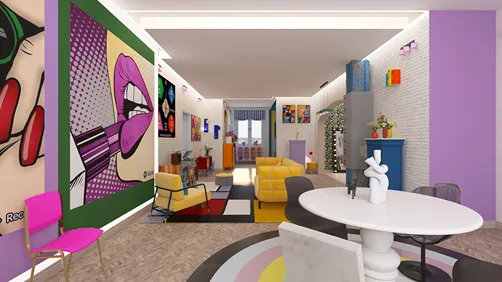 Appartamento in stile pop-art