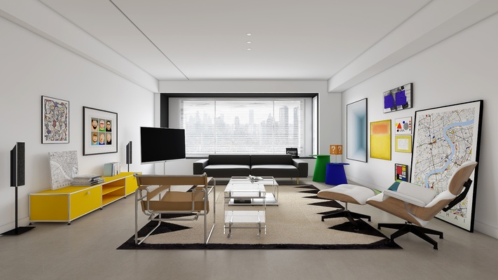Modern Bauhaus-style Apartment