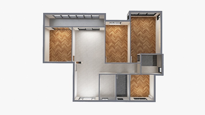 Empty - 3 Bedroom Apartment