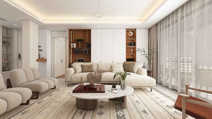 White and Brown Minimalist House