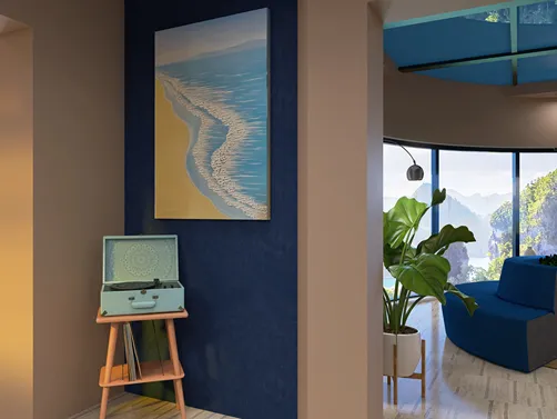 Mediterranean blue house