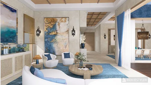 Casa azul mediterranea