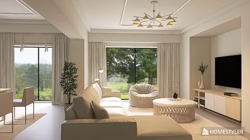 Elegant Living & Dining Room