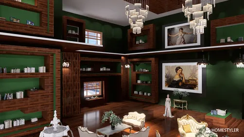 BIBLIOTHEQUE STYLE EPOQUE-MODERNISER PROJET258