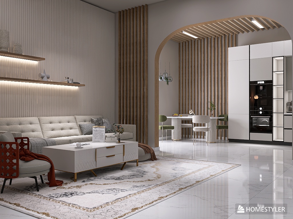 AI-Enhanced Open Space Interior Design