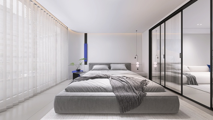 Upscale Minimalist Bedroom
