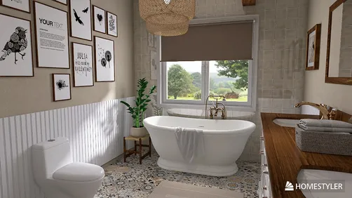 modern farmhouse style bathroom