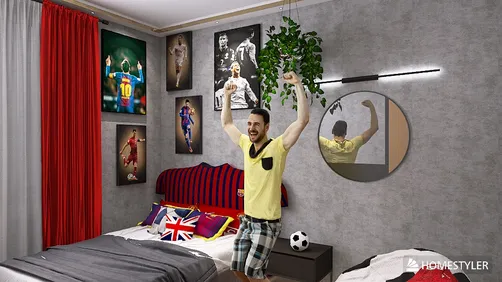 Perfect room for a football fan 