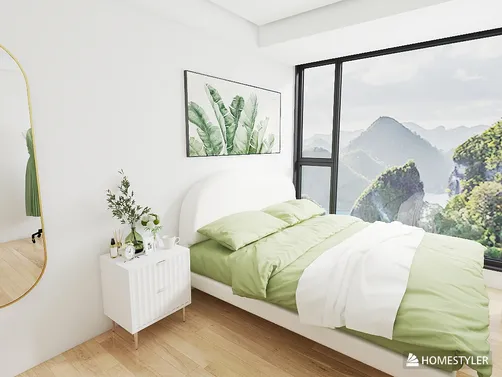 Youthful Tranquility - Sage green bedroom