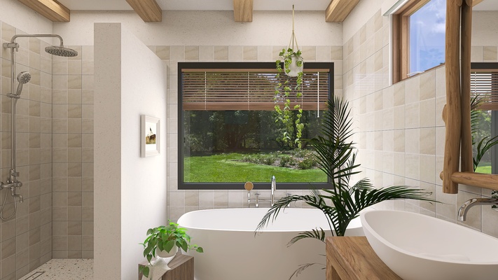 Modern Farmhouse Bathroom - Bathroom