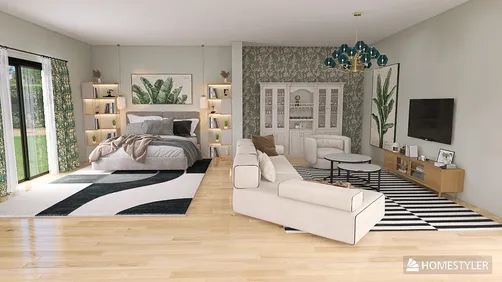 Grande chambre salon